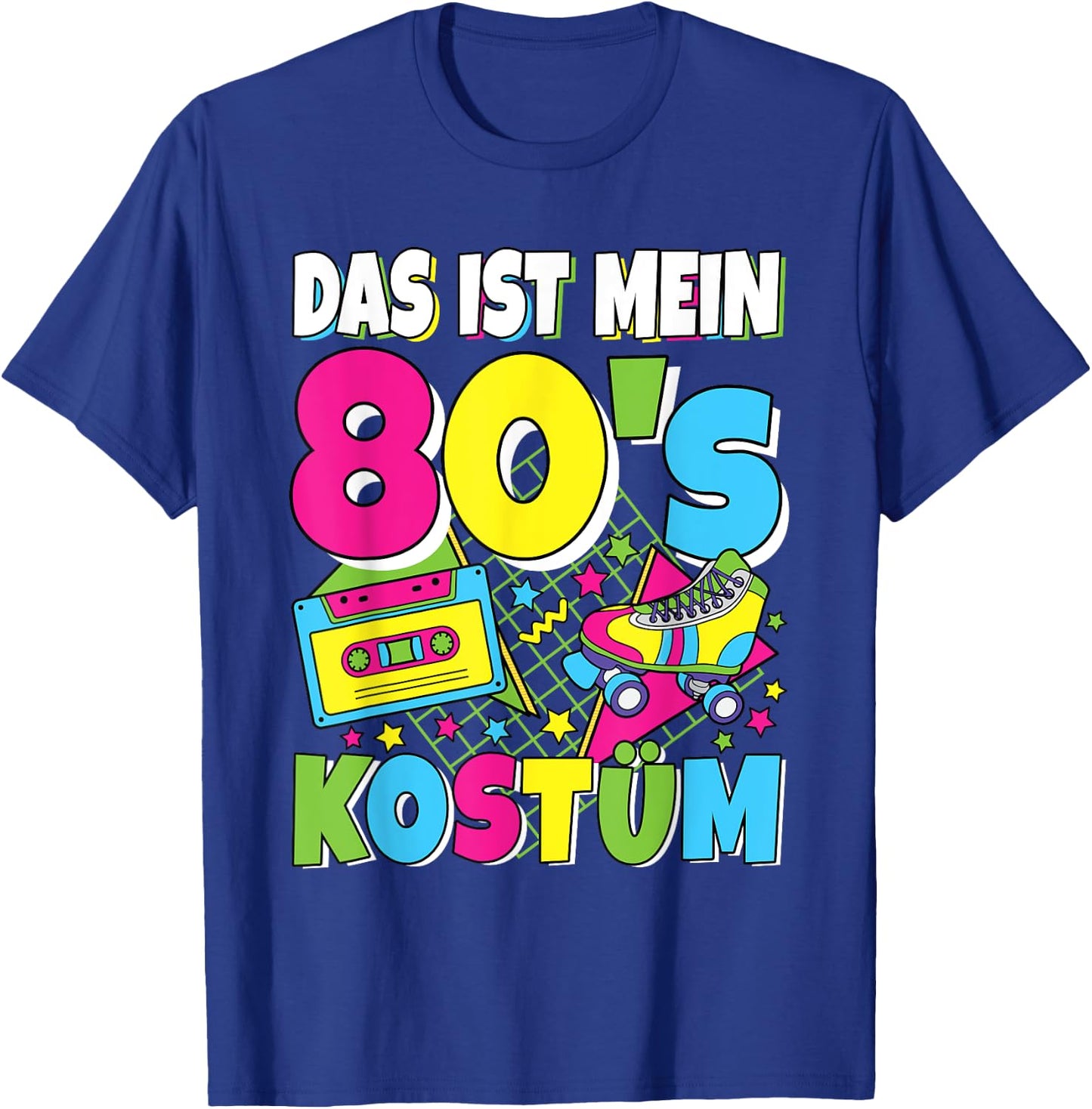 80s Outfit Women's Men's 80s Theme Party 80s Costume , black T-Shirt - T-Shirt | Royal