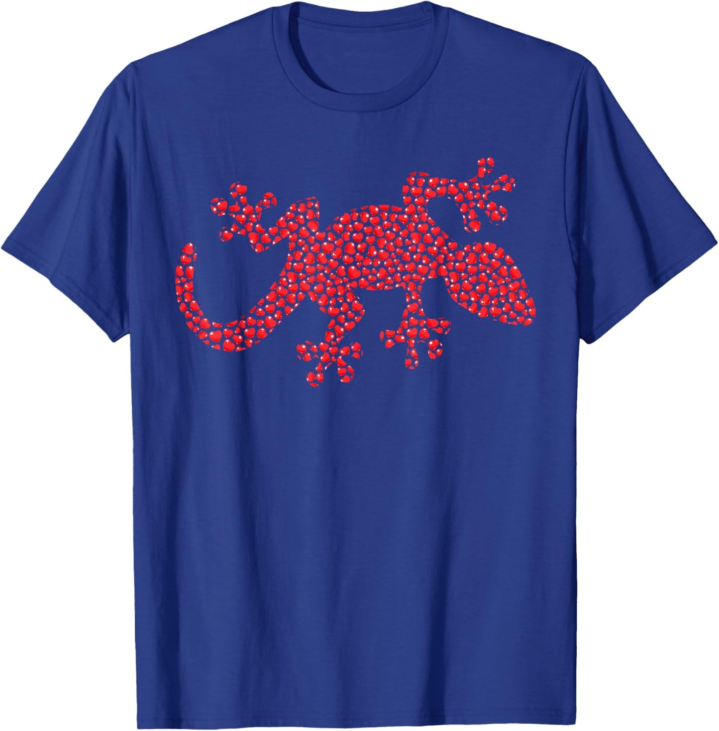 Gecko Lover Heart Shape Gecko Valentine's Day T-Shirt - T-Shirt | Royal