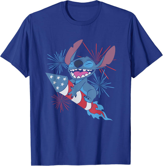Disney Lilo & Stitch 4th Of July Rocket Stitch T-Shirt - T-Shirt | Royal