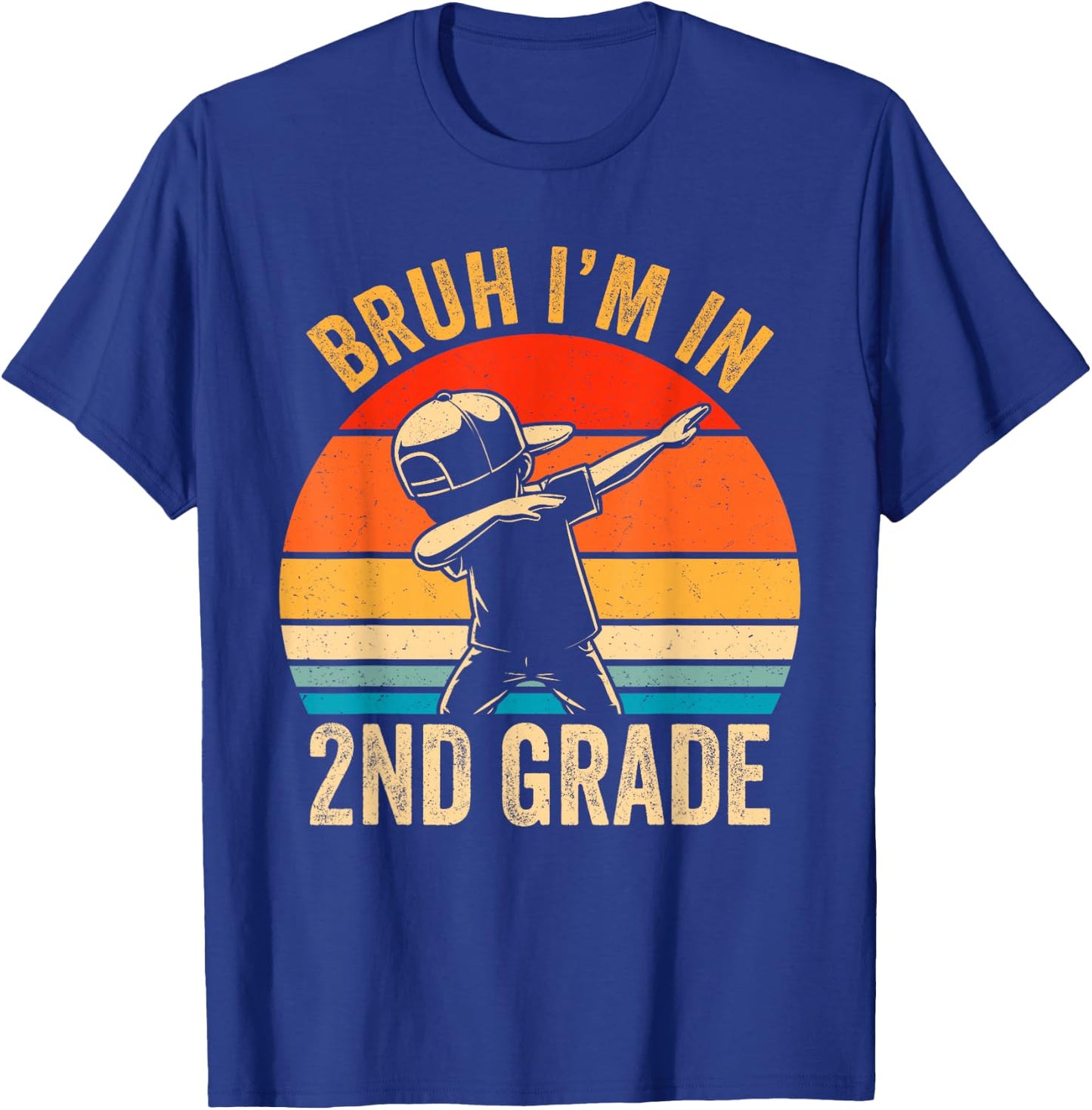 Second Grade Dabbing Boy Bruh i'm in 2nd Grade Students Kids T-Shirt - T-Shirt | Royal