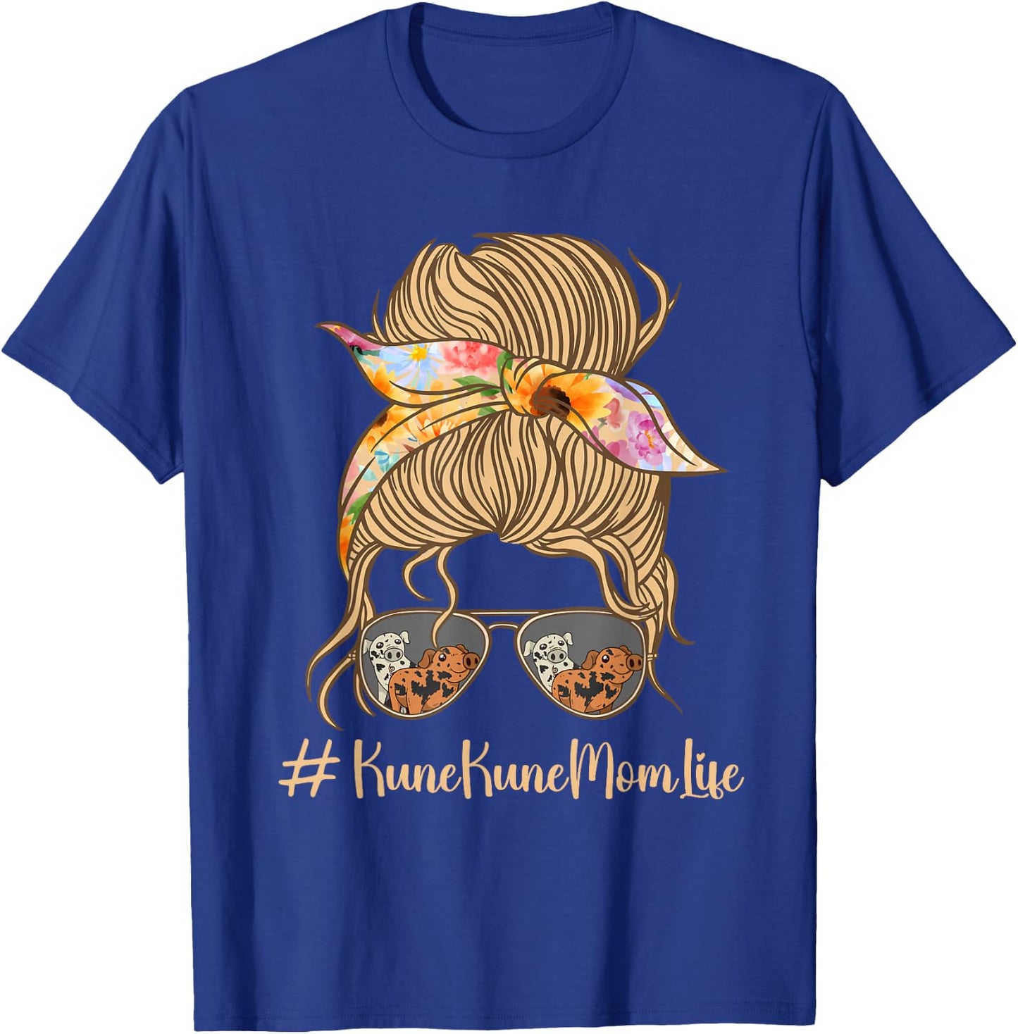 Kune Kune Pig Mom Miniature Pig Breeder KuneKune Pig Lover T-Shirt - T-Shirt | Royal