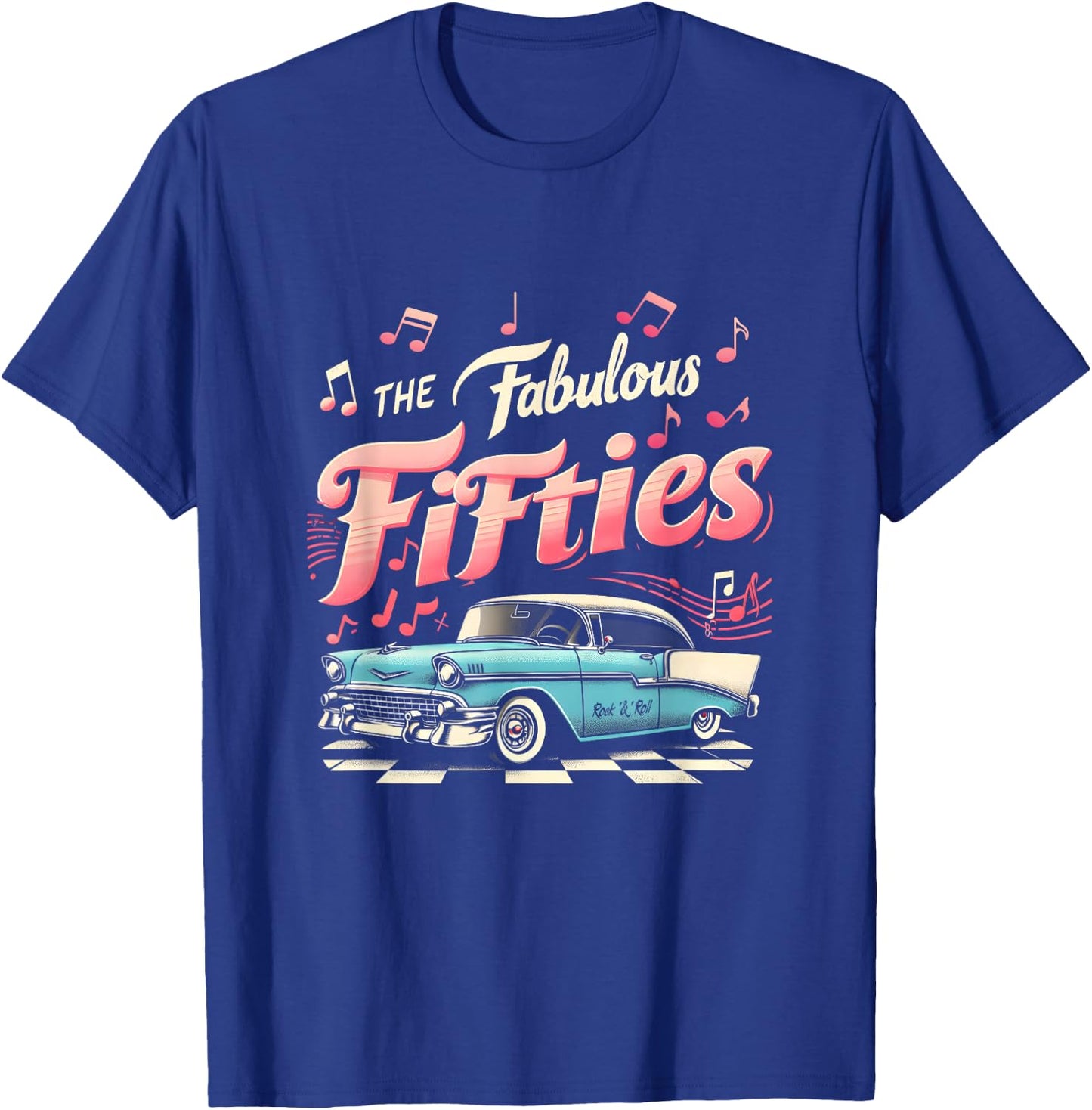 50s Rockabilly 1950s The Fabulous Fifties Rock and Roll , black T-Shirt - T-Shirt | Royal