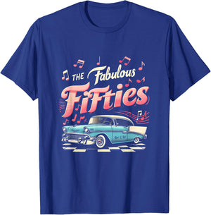 50s Rockabilly 1950s The Fabulous Fifties Rock and Roll , black T-Shirt - T-Shirt | Royal