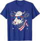 Patriotic American Cow USA Flag Cows 4th Of July Women Men T-Shirt - T-Shirt | Royal