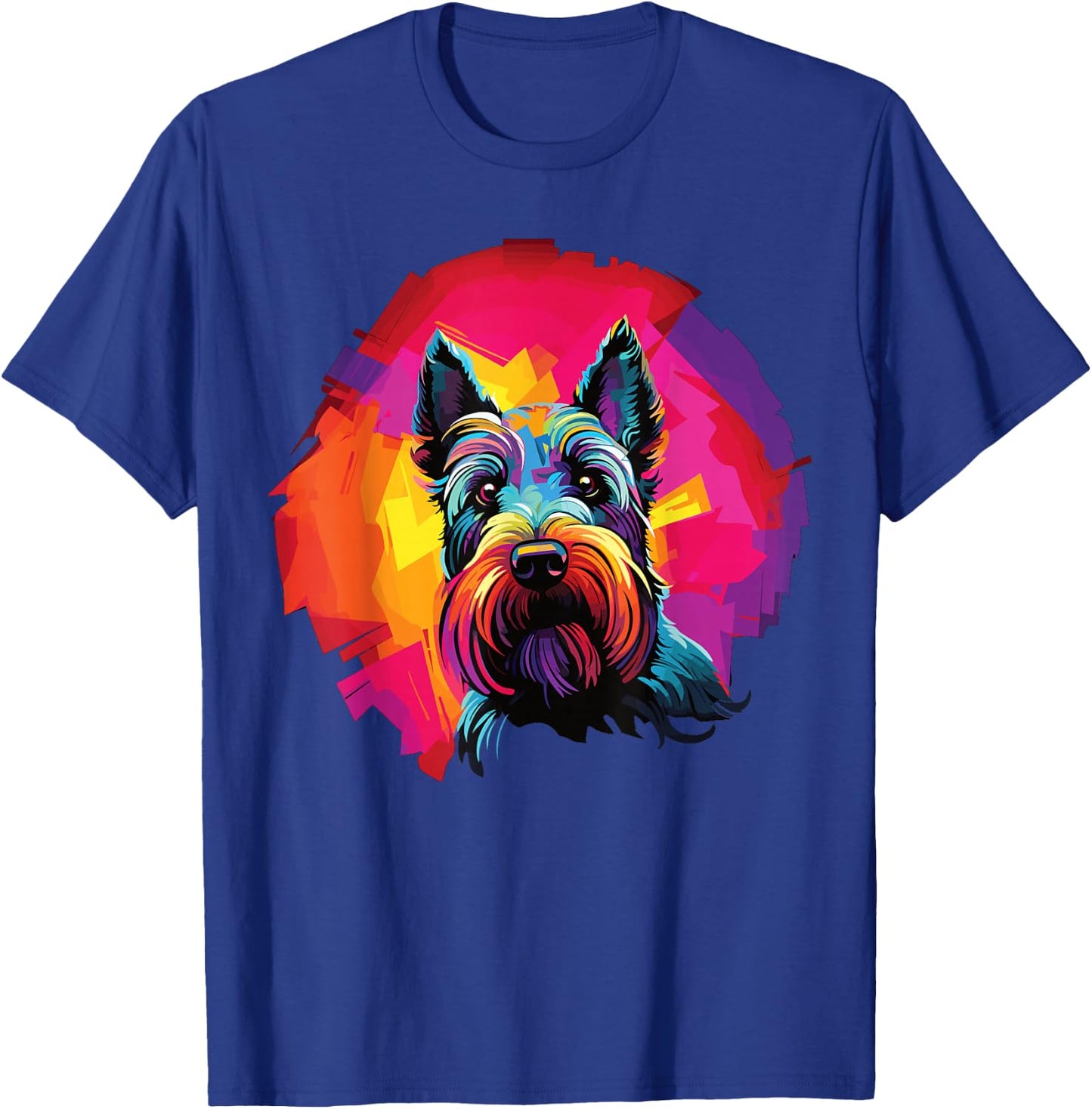Watercolor Colorful Scottish Terrier Dog T-Shirt - T-Shirt | Royal
