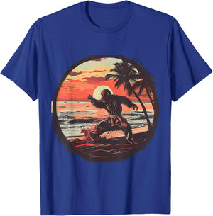 Karate Monkey Sunset Jiu-Jitsu MMA Martial Arts Kickboxing T-Shirt - T-Shirt | Royal