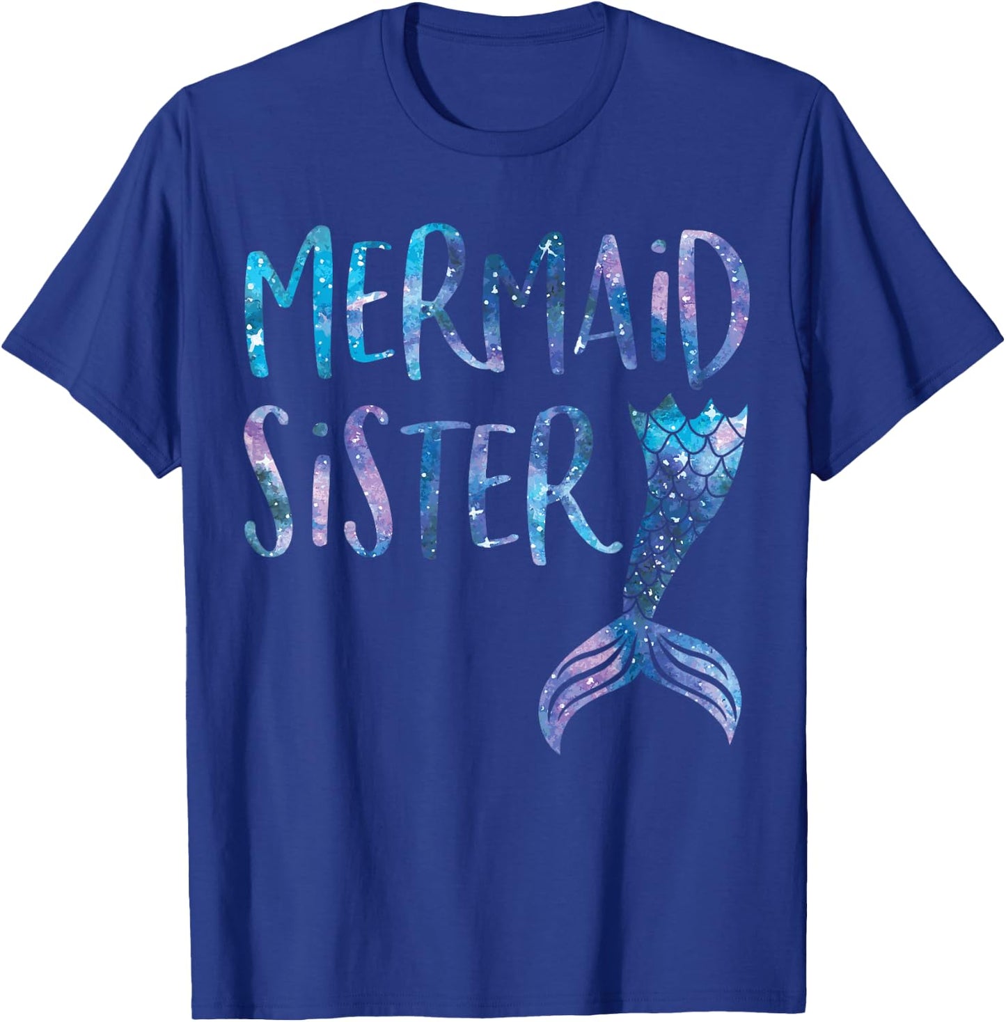 Mermaid Sister Tail Matching Mermaid Squad Birthday Party T-Shirt - T-Shirt | Royal