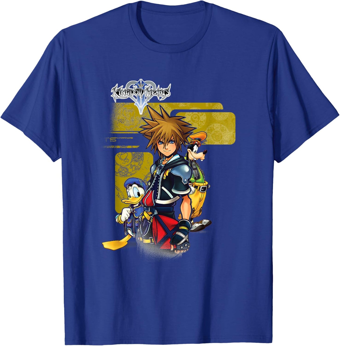 Disney Kingdom Hearts Kingdom Warriors Tiles Chest Portrait T-Shirt - T-Shirt | Royal