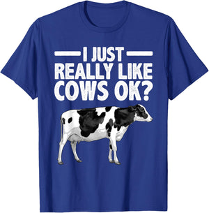 Best Cow Design Women Cattle Farming Dairy Cow Lover T-Shirt - T-Shirt | Royal