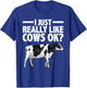 Best Cow Design Women Cattle Farming Dairy Cow Lover T-Shirt - T-Shirt | Royal