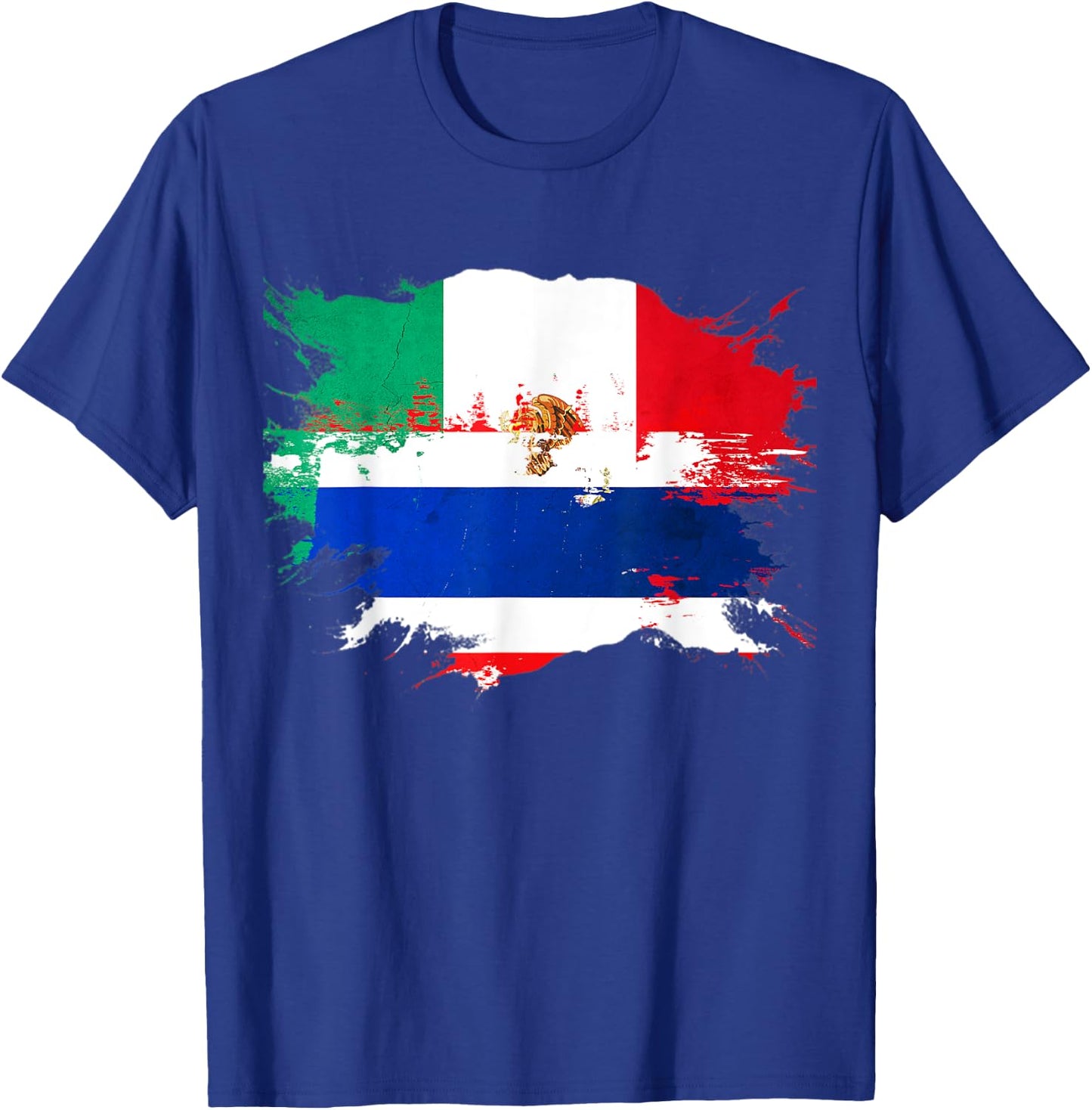 Mexican and Thai Mix Heritage Flag T-Shirt - T-Shirt | Royal