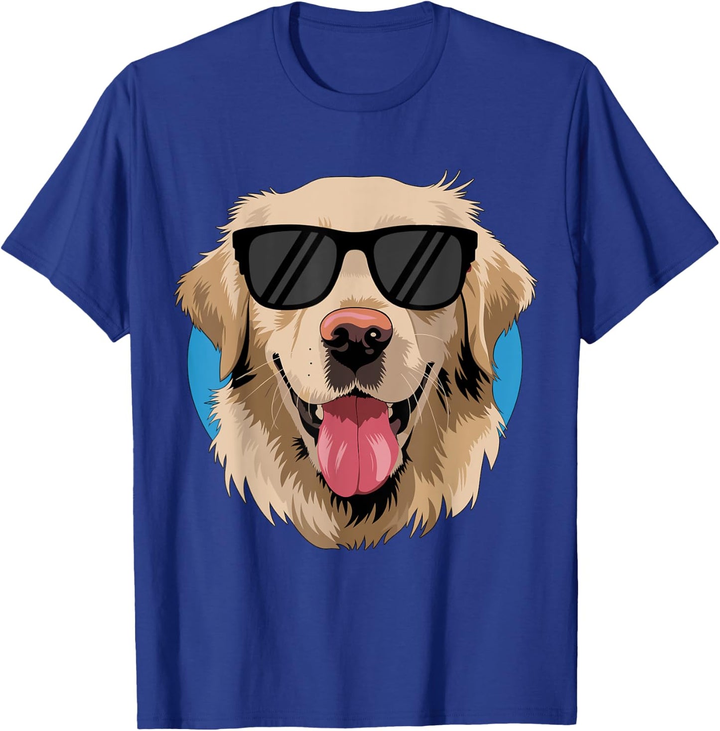Golden Retriever with Sunglasses T-Shirt - T-Shirt | Royal