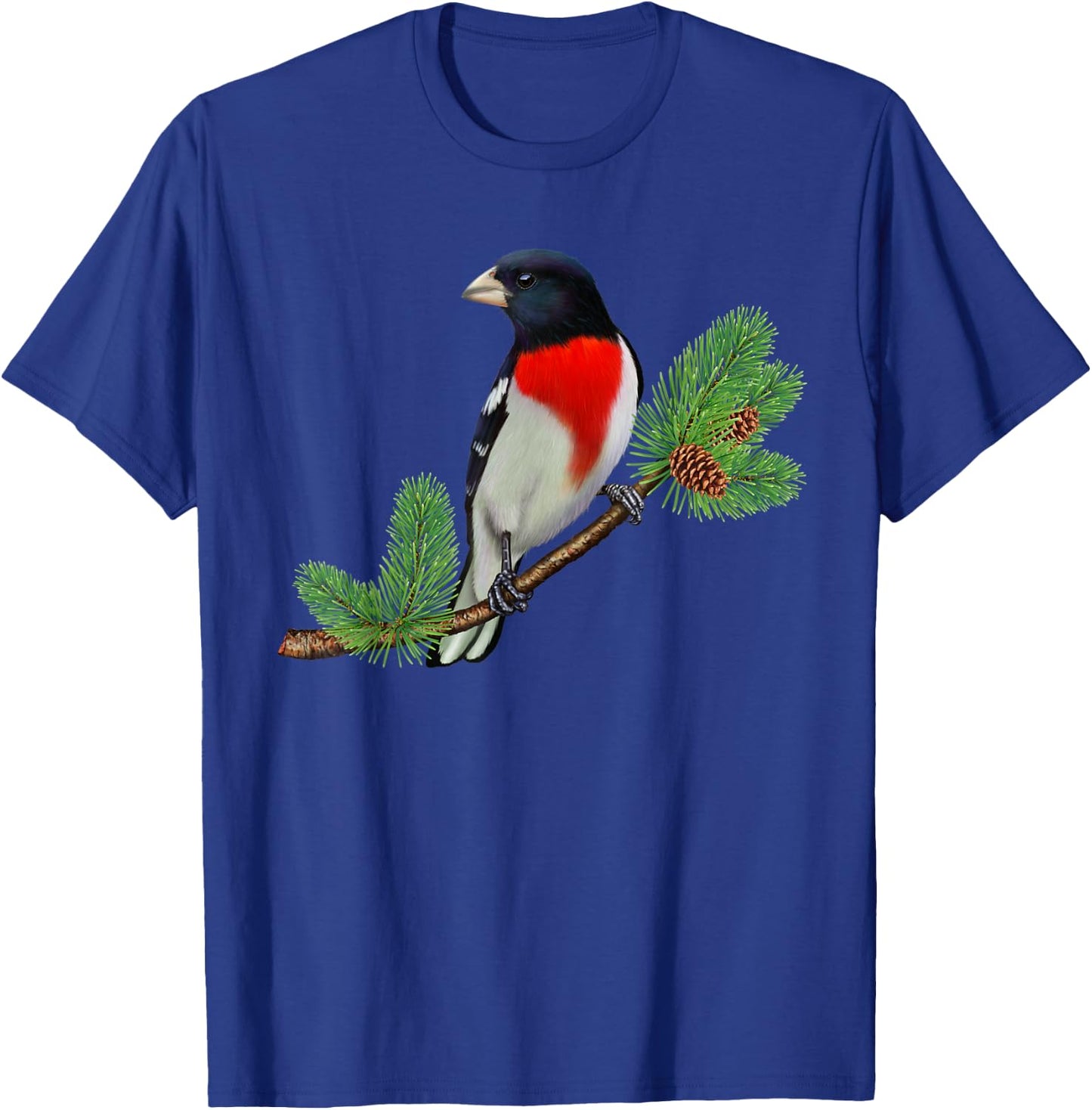 Rose Breasted Grosbeak Shirt Ornithology Bird T-Shirt - T-Shirt | Royal