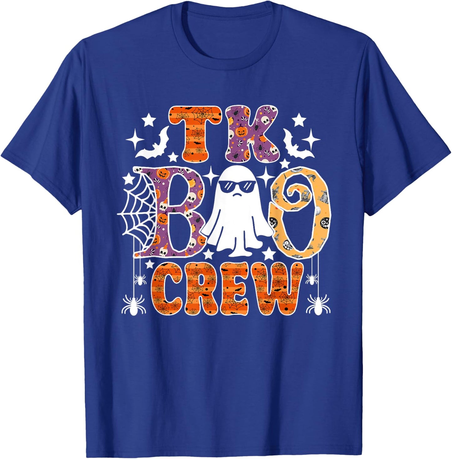 TK Boo Crew Funny Ghost Halloween Teachers Students T-Shirt - T-Shirt | Royal