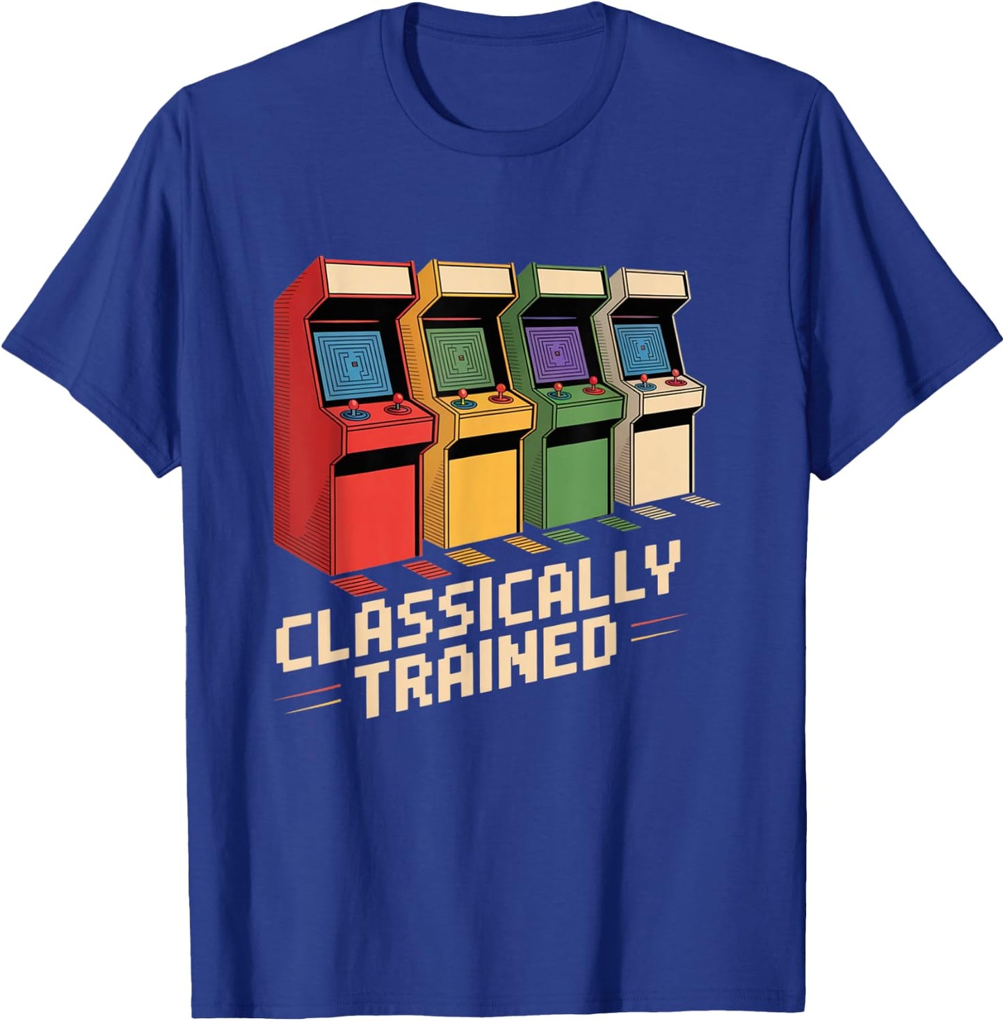 Vintage Arcade Cabinet Video Gaming T-Shirt - T-Shirt | Royal