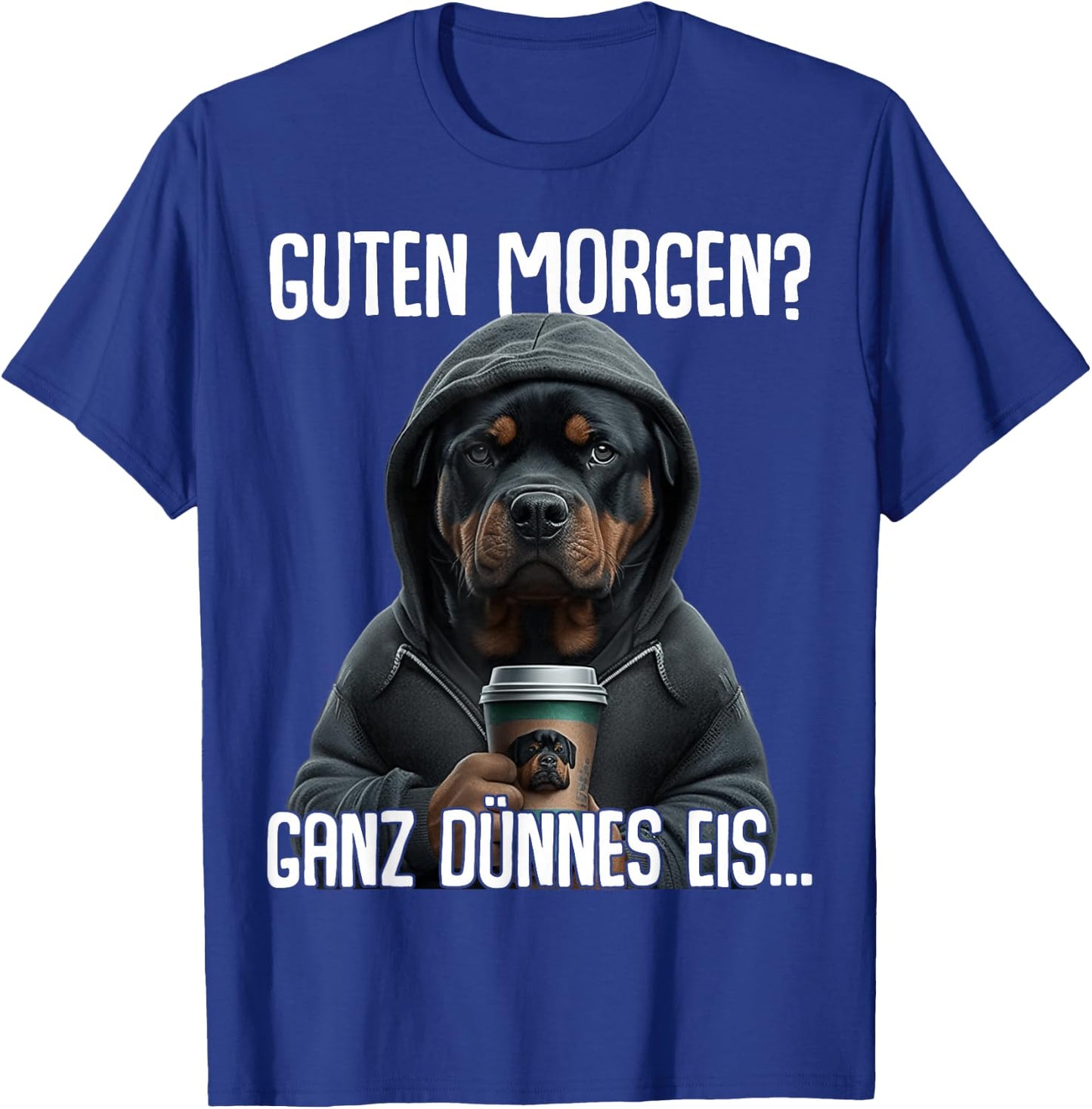 Guten Morgen Ganz Dünnes EIS - Morgenmuffel Rottweiler T-Shirt - T-Shirt | Royal