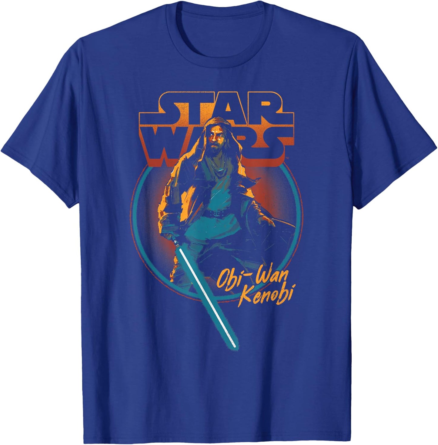 Star Wars Obi-Wan Kenobi Vintage Circle Portrait T-Shirt - T-Shirt | Royal