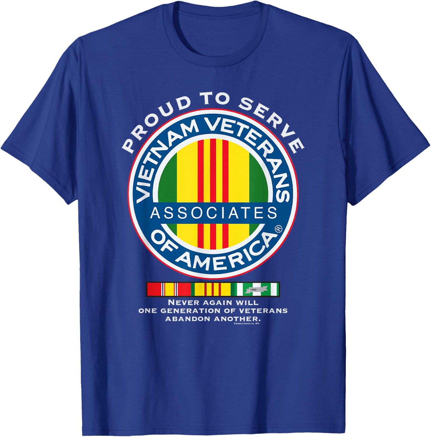 Proud to Serve Vietnam Veterans Associates of America T-Shirt - T-Shirt | Royal