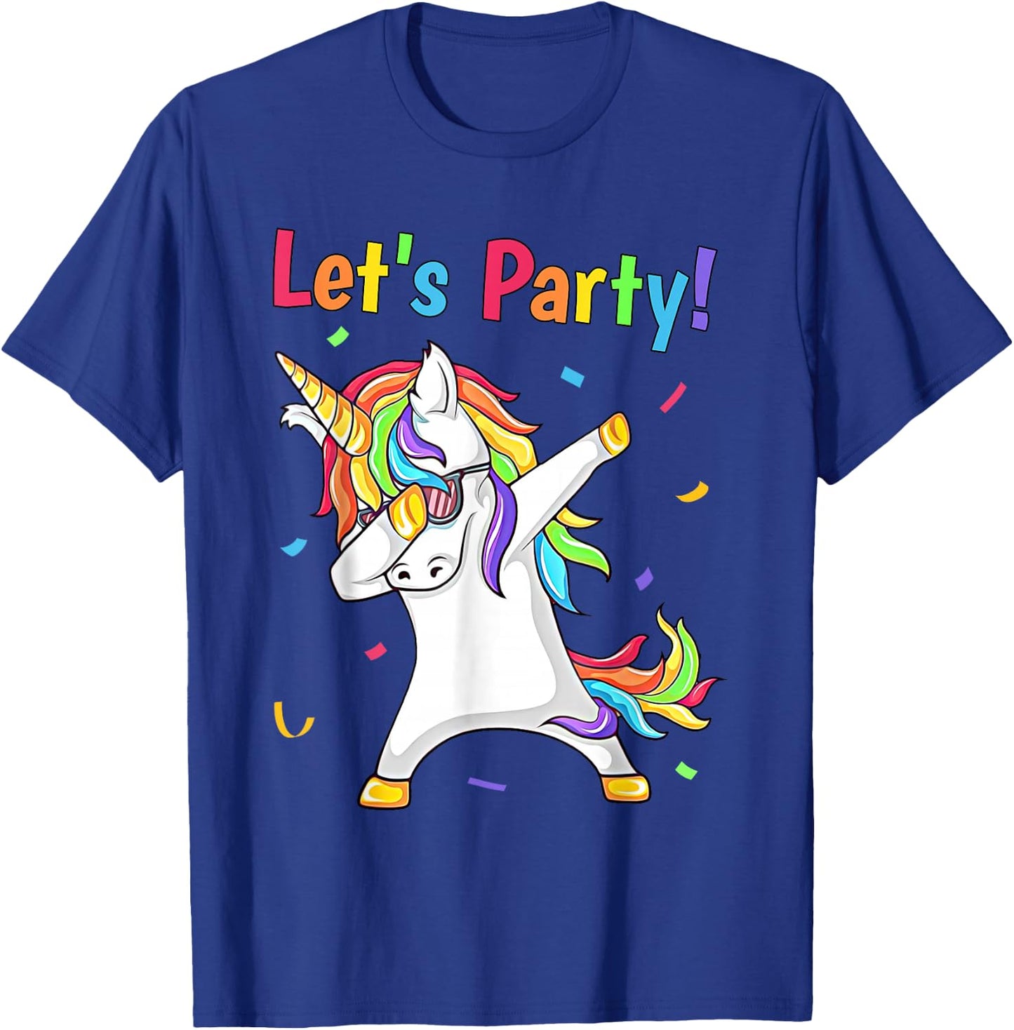 Unicorn Lets Party Outfit Women's Men's Boys Girls Unicorn , black T-Shirt - T-Shirt | Royal