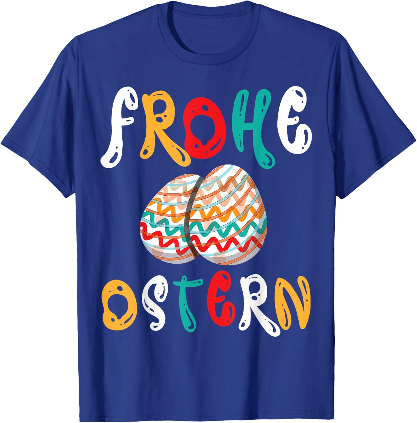 with Colourful Easter Eggs, black T-Shirt - T-Shirt | Royal