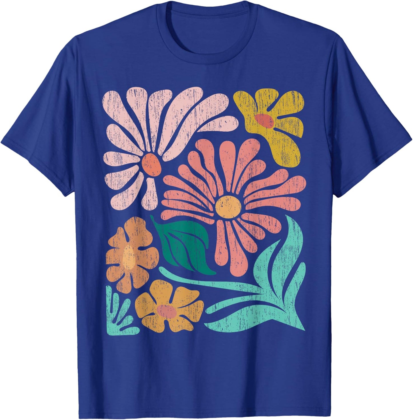 Retro Boho Wildflower Graphic T-Shirt - T-Shirt | Royal