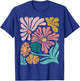 Retro Boho Wildflower Graphic T-Shirt - T-Shirt | Royal