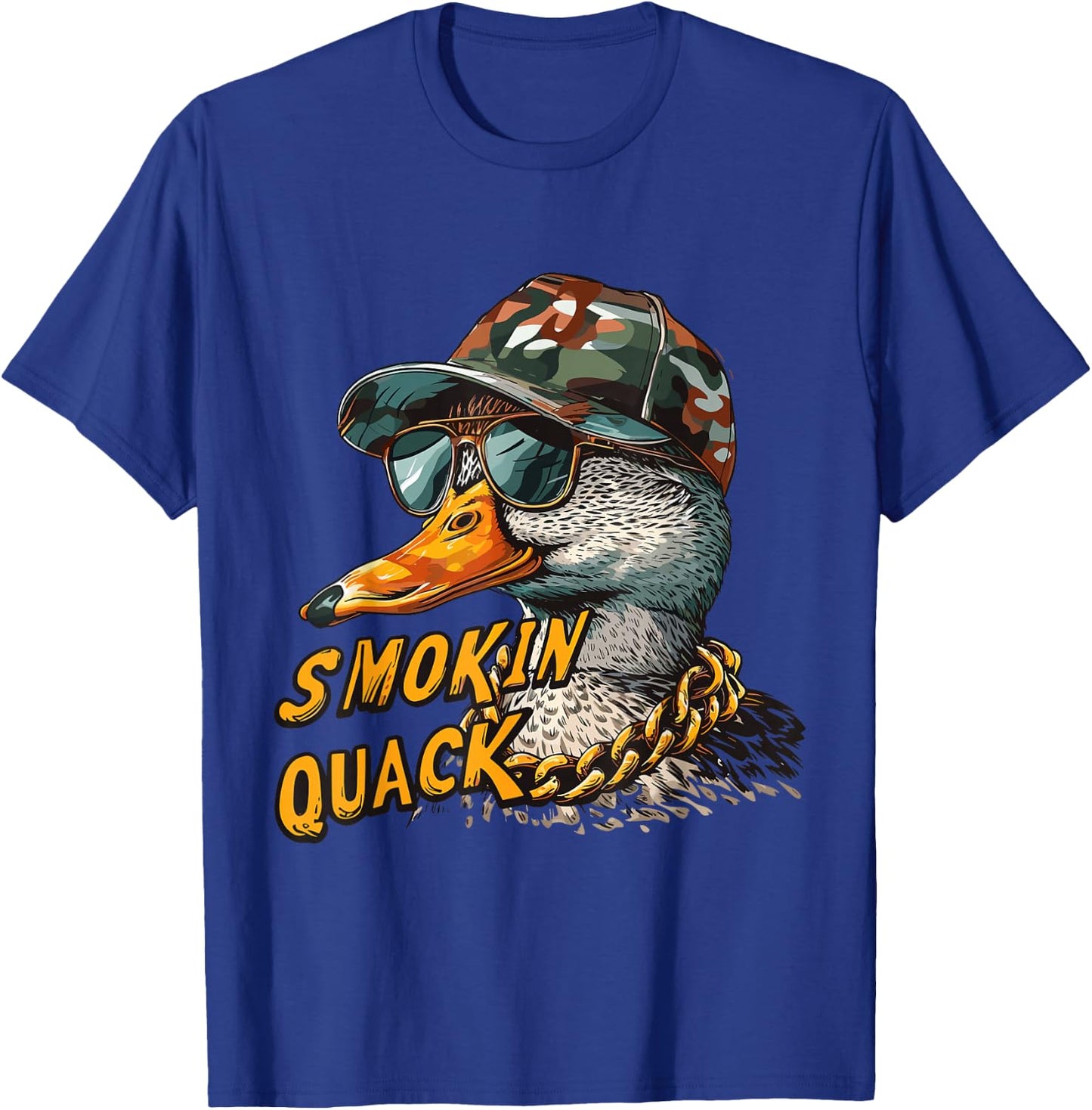 Duck Hunting Smokin Quack Duck Hunting Lover T-Shirt - T-Shirt | Royal