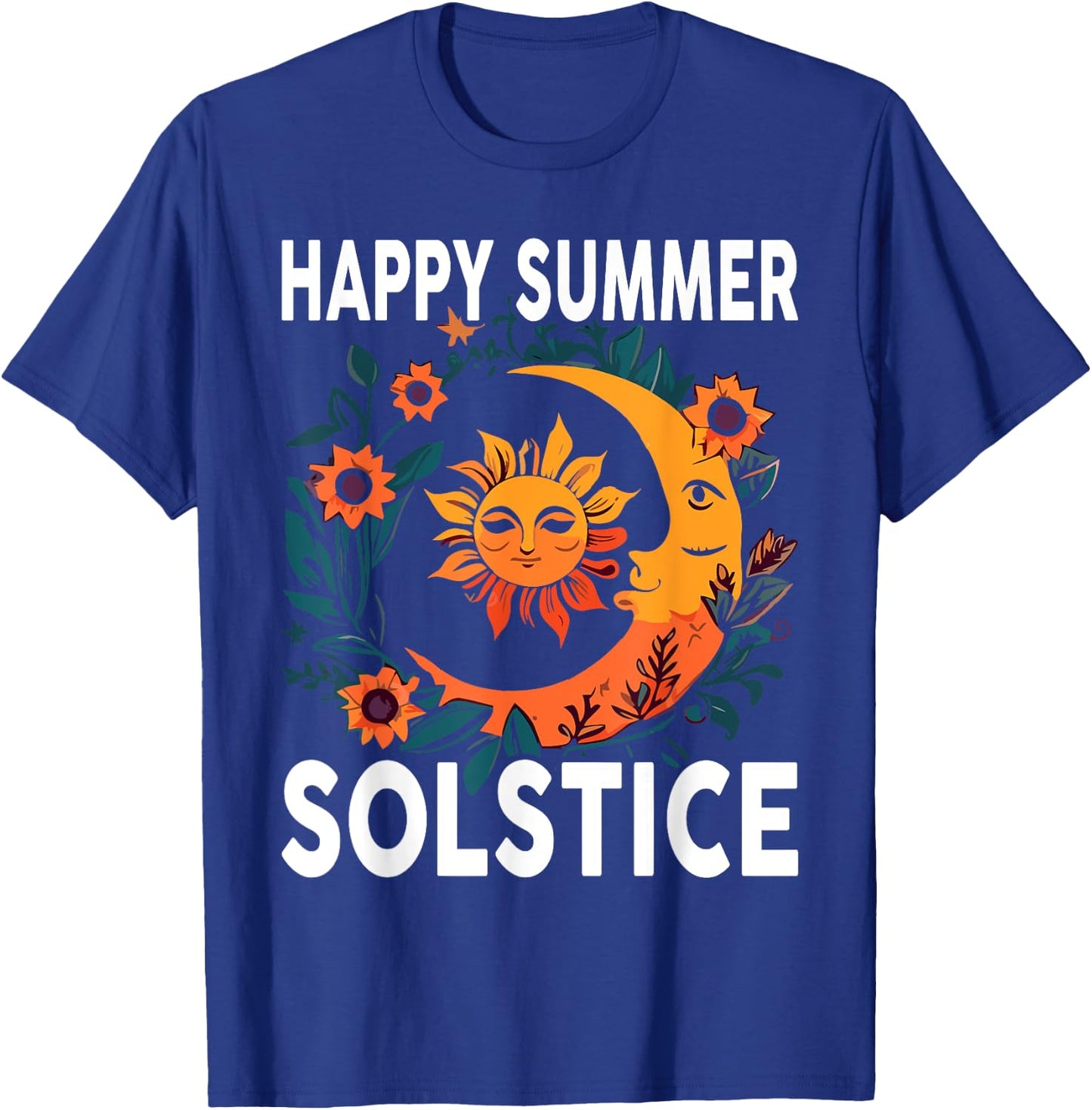 Earthy Happy Summer Solstice T-Shirt - T-Shirt | Royal