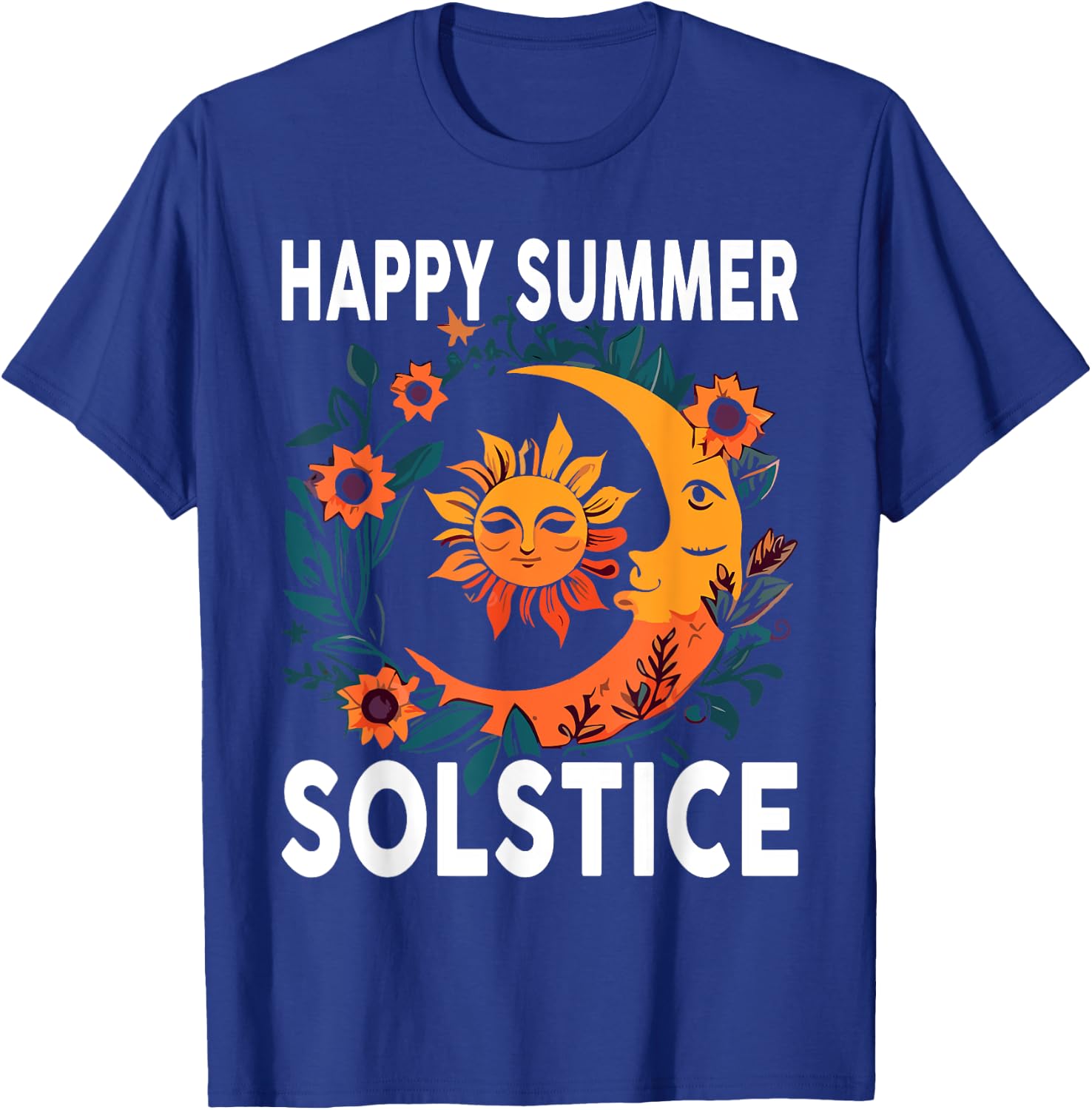 Earthy Happy Summer Solstice T-Shirt - T-Shirt | Royal