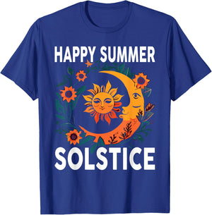 Earthy Happy Summer Solstice T-Shirt - T-Shirt | Royal