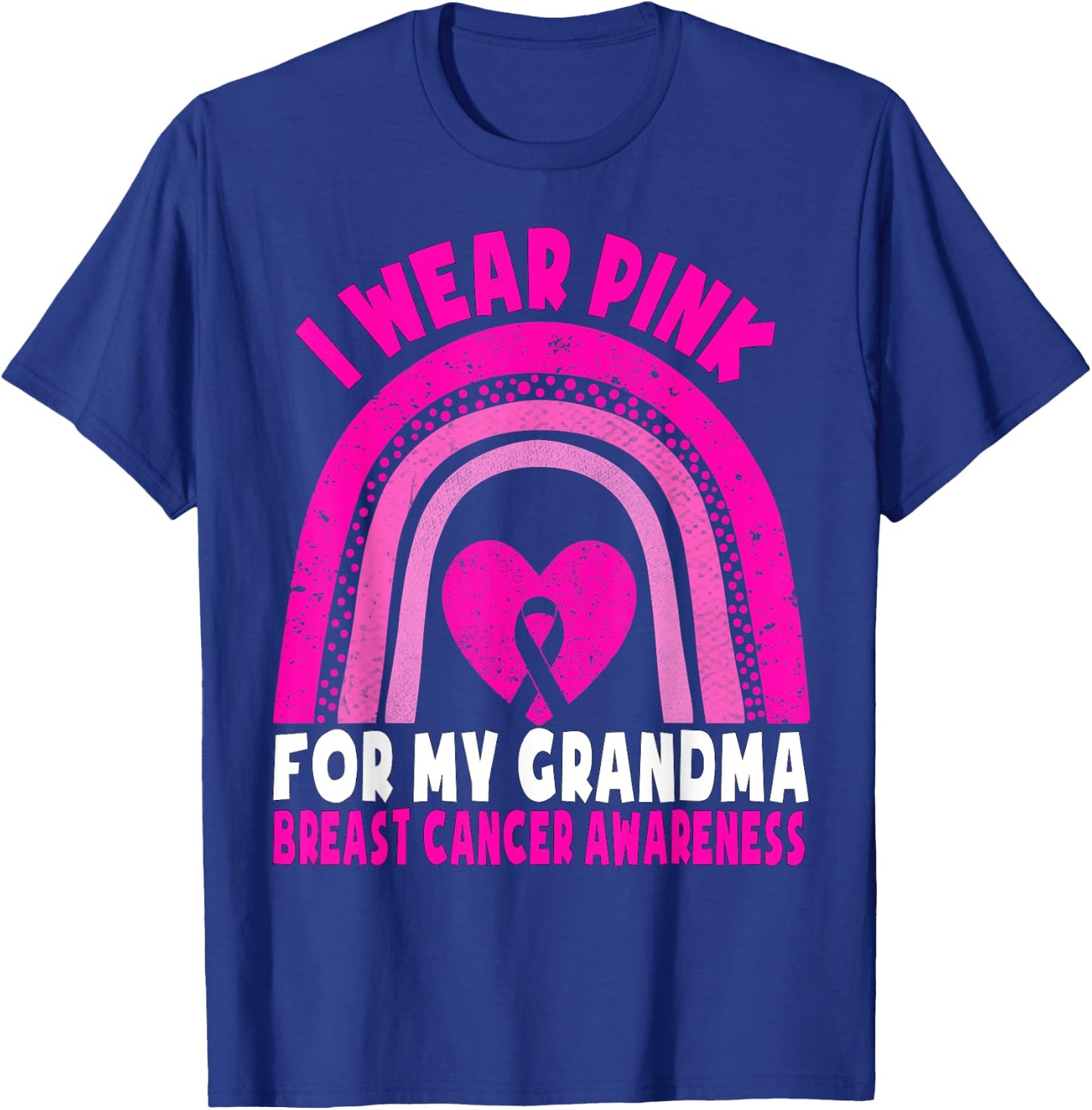 I Wear Pink For My Grandma Breast Cancer Awareness Kids T-Shirt - T-Shirt | Royal