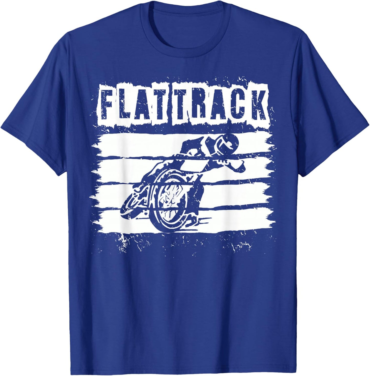 FLAT TRACK MOTORCYCLE racing dirt track speedway shirt T-Shirt - T-Shirt | Royal