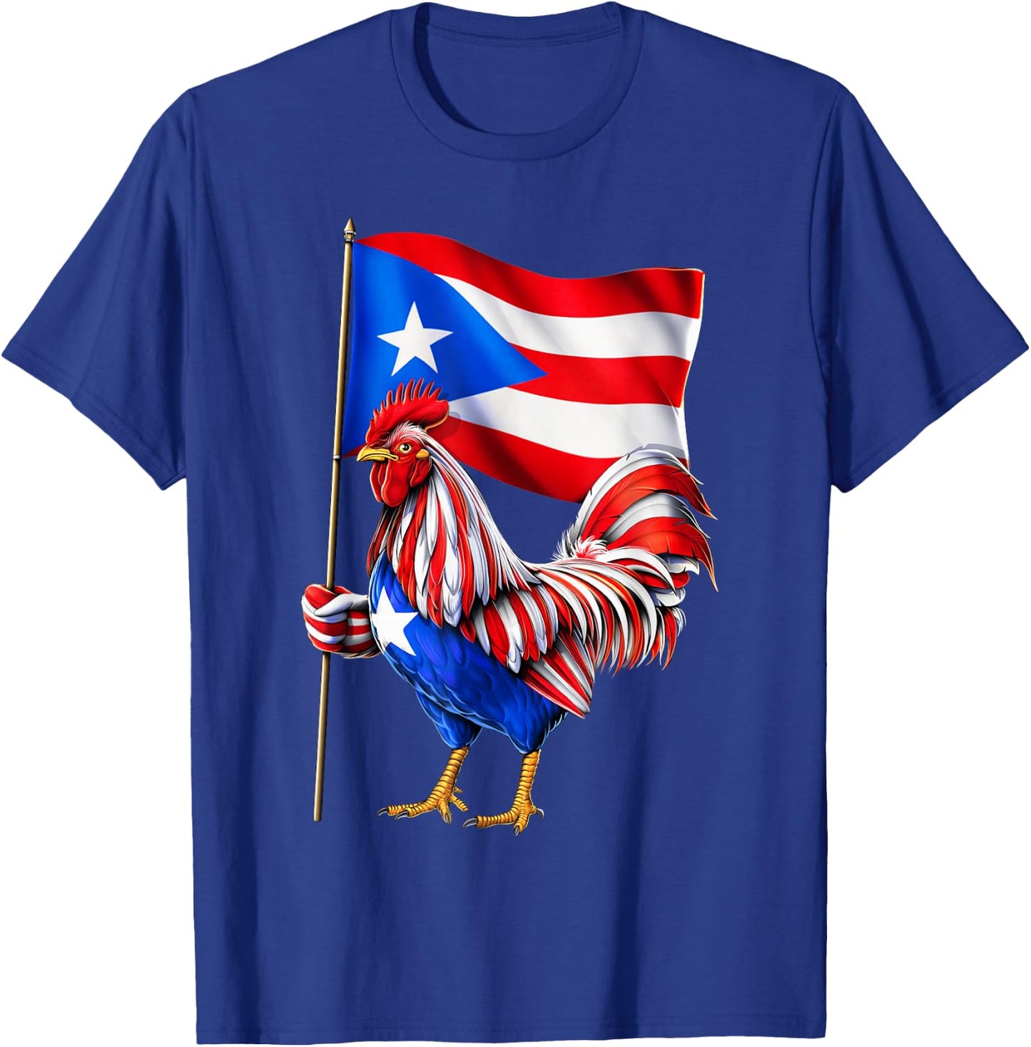 Rooster Puerto Rico Flag Boricua Puerto Rican Heritage T-Shirt - T-Shirt | Royal