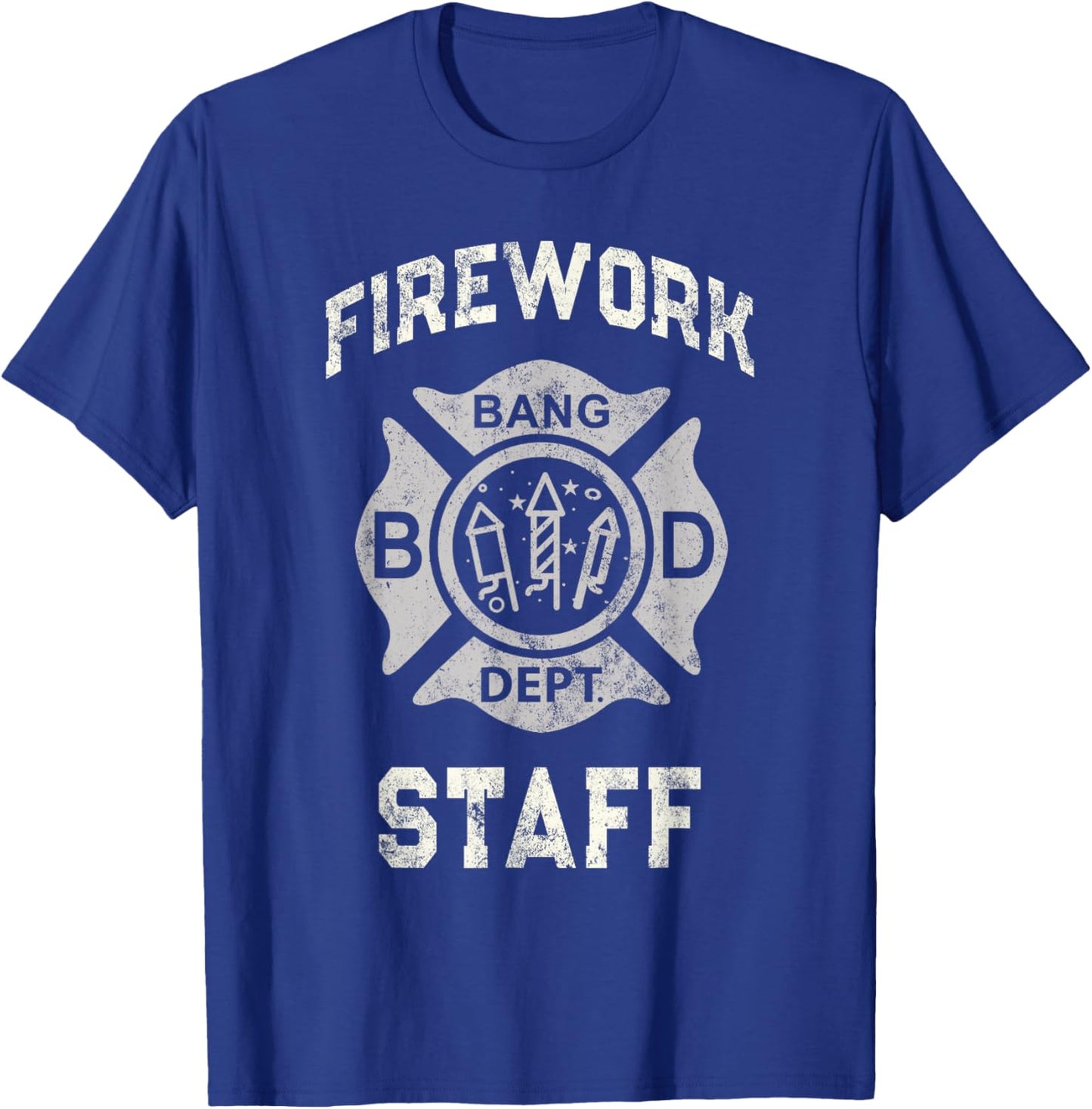 Funny FIREWORK STAFF Technician July 4th Fireworks Safety T-Shirt - T-Shirt | Royal