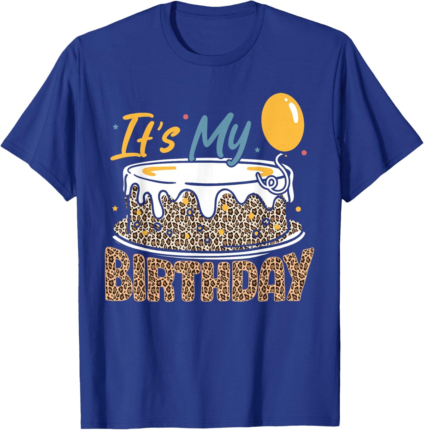 It's My Birthday Girl Cheetah Print Birthday T-Shirt - T-Shirt | Royal