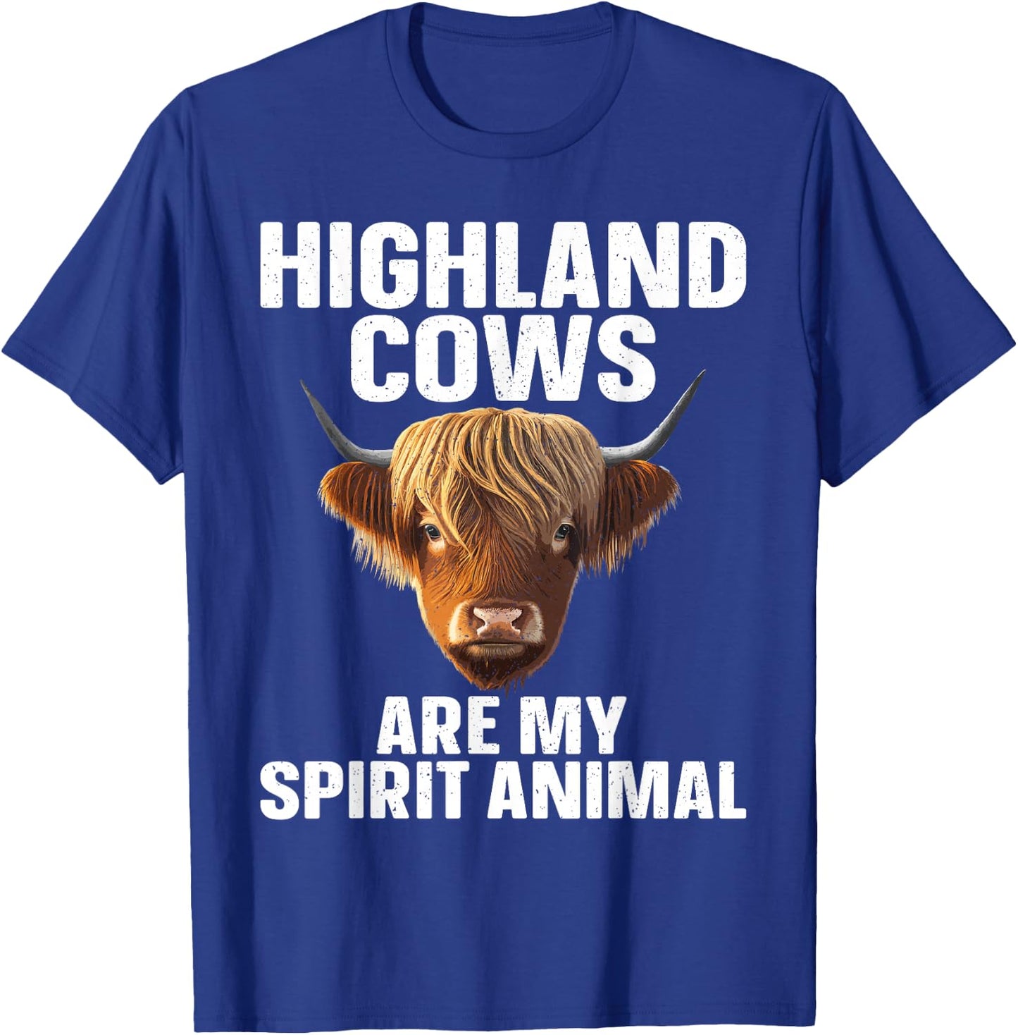 Funny Highland Cow Design Women Highlander Cow Lover T-Shirt - T-Shirt | Royal