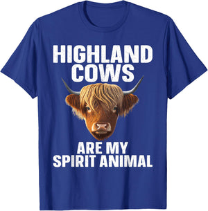 Funny Highland Cow Design Women Highlander Cow Lover T-Shirt - T-Shirt | Royal