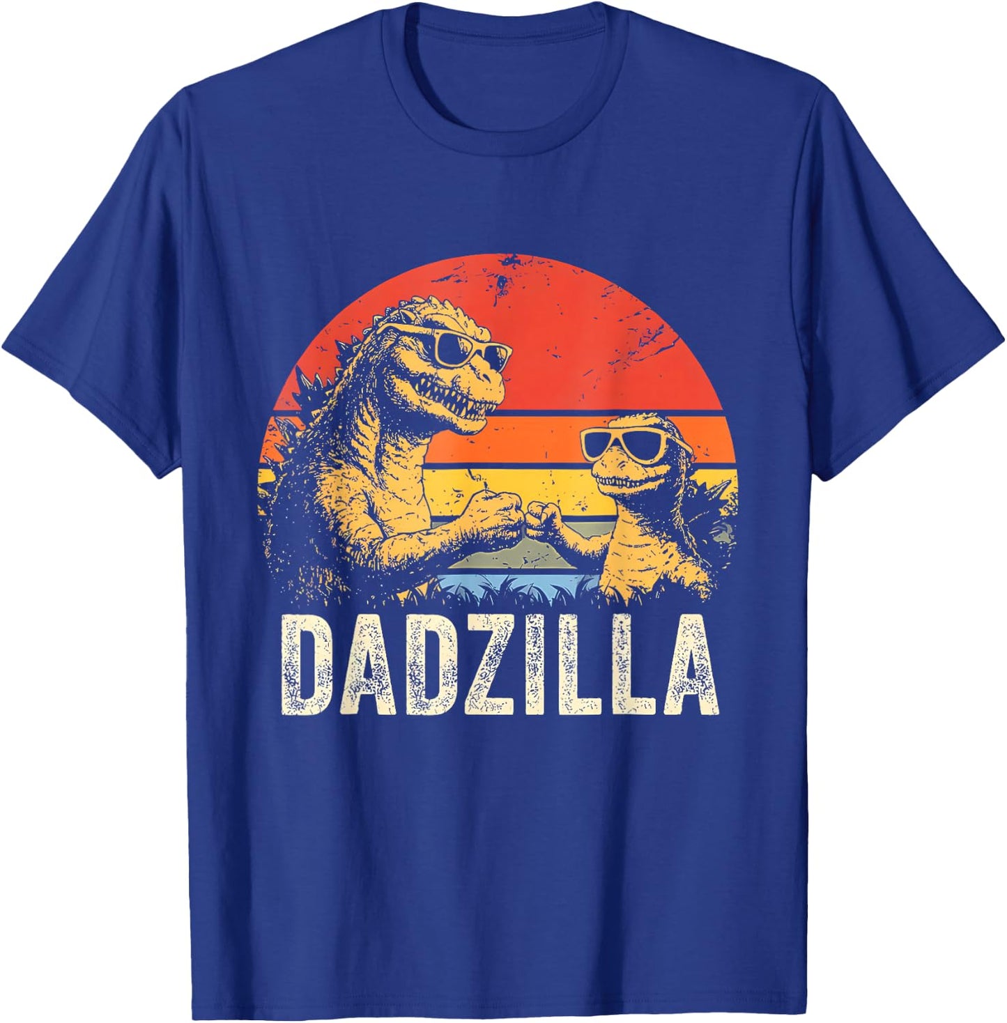 Vintage Dadzilla Father of The Fist Bump Dad Son Daughter T-Shirt - T-Shirt | Royal