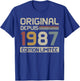 Original 1987 Birthday Gift 38 Years Old anniv 38 years , Black, S T-Shirt - T-Shirt | Royal
