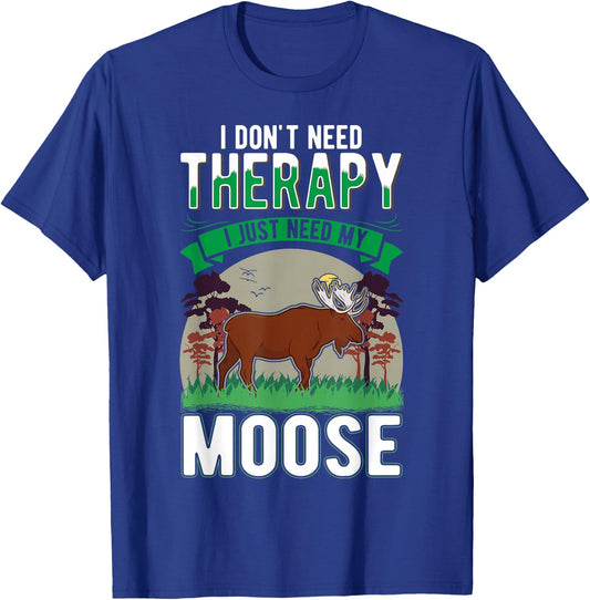 Moose Therapy Moose Antler Scandinavia Moose T-Shirt - T-Shirt | Royal