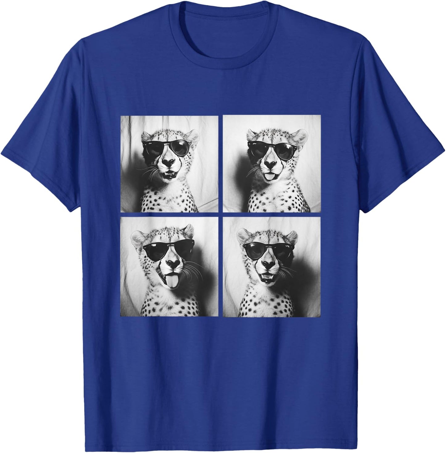 Funny Cheetah with Sunglasses Cool Feline Animals Humor Meme T-Shirt - T-Shirt | Royal