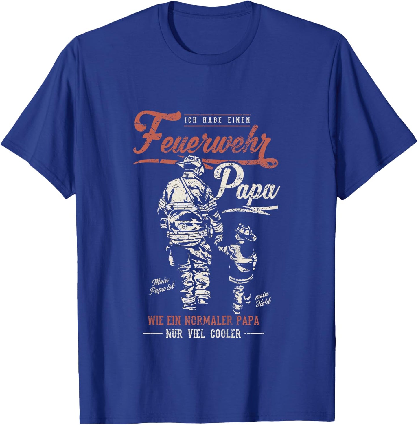 Ich habe einen Feuerwehr Papa Partnerdesign für Vater & Kin T-Shirt - T-Shirt | Royal