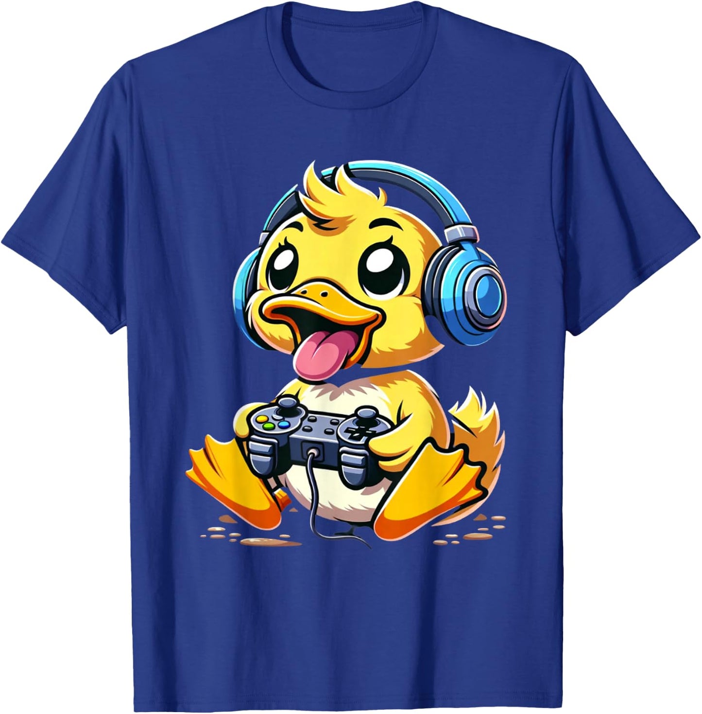 Funny Duck Gamer Gaming Ducks Video Game , Small, Black T-Shirt - T-Shirt | Royal