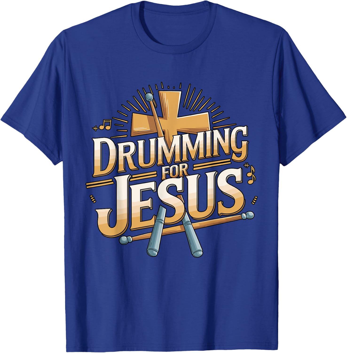 Drumming for Jesus Drummer T-Shirt - T-Shirt | Royal