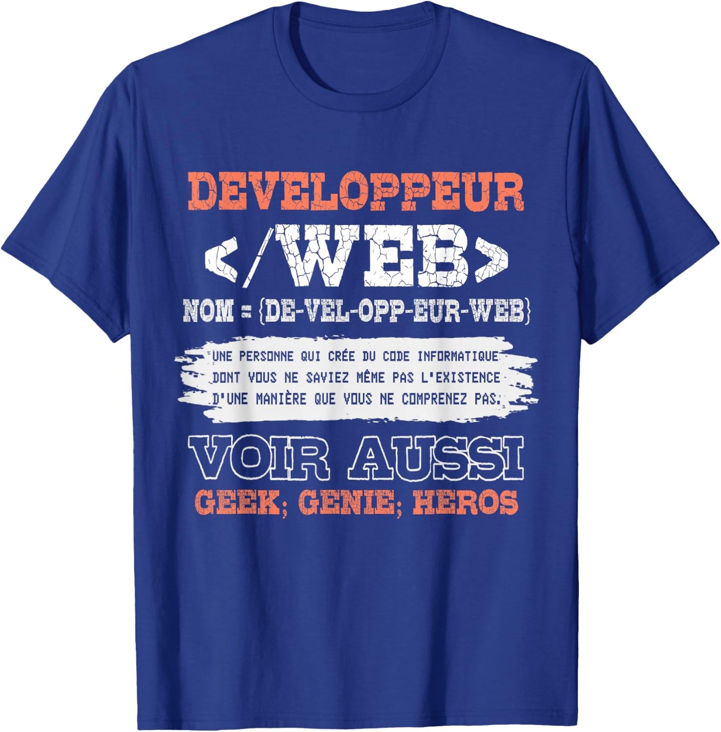 Web Developer Man Woman Humor Code Computer , Black, S T-Shirt - T-Shirt | Royal