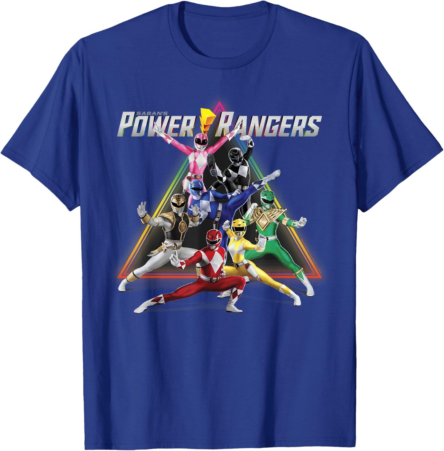 Power Rangers Triangle Group Shot T-Shirt - T-Shirt | Royal