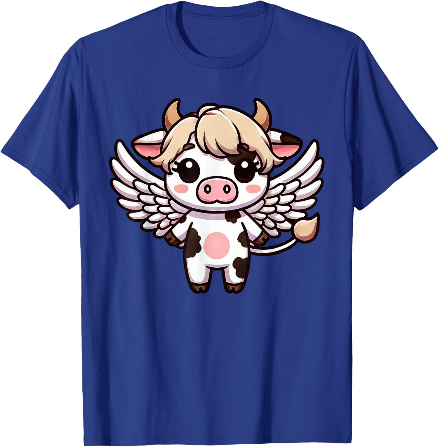 Cute Kawaii Angel Cow with Wings T-Shirt - T-Shirt | Royal