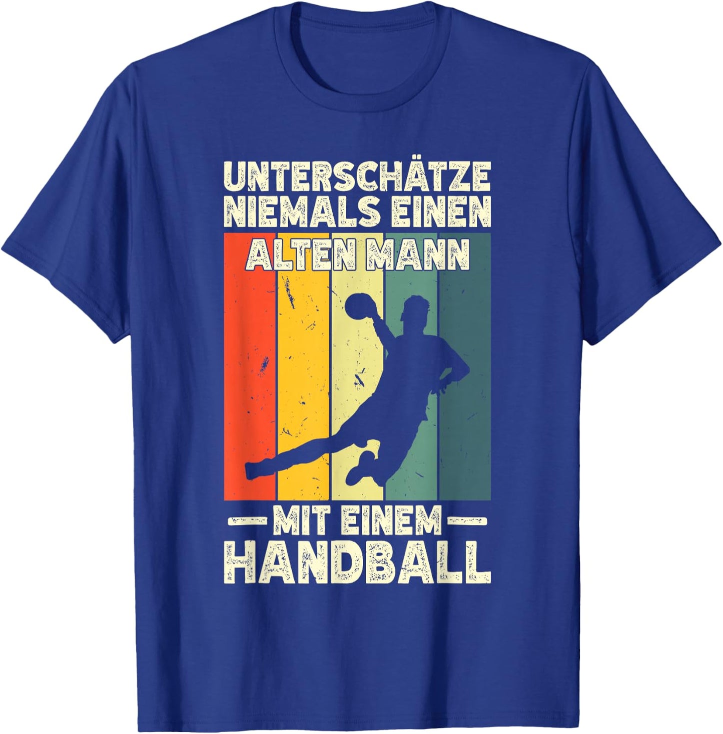 Männer Handballer Einen Alten Mann Mit Einem Handball T-Shirt - T-Shirt | Royal