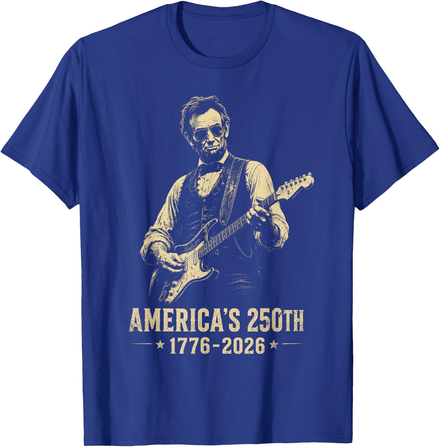 Abraham Lincoln 250 Years 250th Anniversary USA 4th of July T-Shirt - T-Shirt | Royal