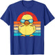 Cool Retro Yellow Duck in Sunglasses 70s 80s Funny Duck T-Shirt - T-Shirt | Royal